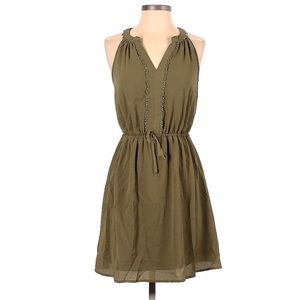 C Wonder Olive Green Summer Mini Dress